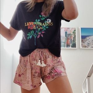 Spell - Pink Pajama Shorts